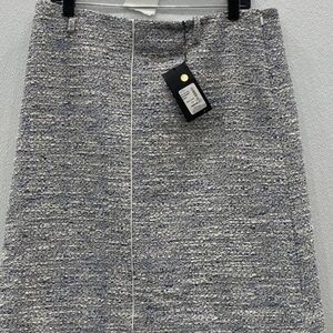 Hugo Boss Blue and Gray Vacilina A-Line Tweed Skirt